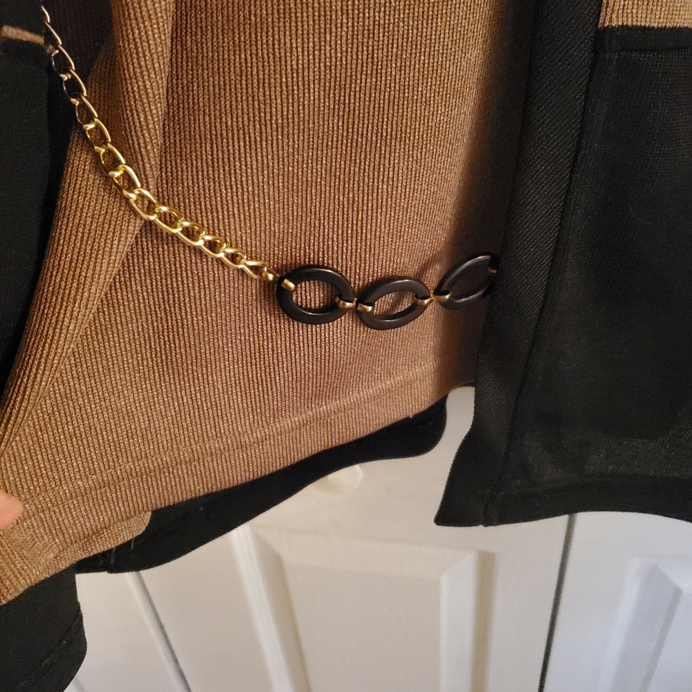 Dress Savvy Knit Top,layered Look S 10 - Picture 2 of 7